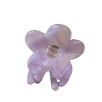 lavender cellulose tiny hair clip floral