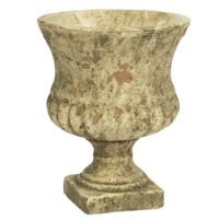 cement urn planter, classic decorative urn, Willow Group cement vase, timeless home accent, indoor outdoor urn, stone-look floral container, neutral tone urn, cement vase for flowers, traditional home decor vessel, decorative cement planter