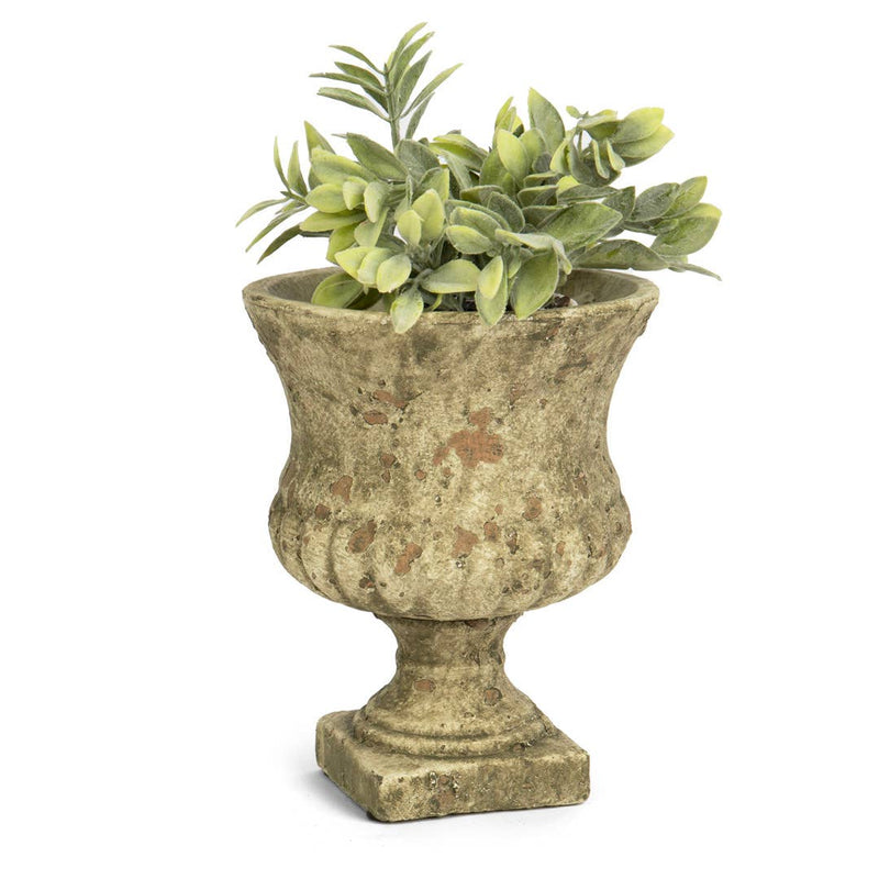 cement urn planter, classic decorative urn, Willow Group cement vase, timeless home accent, indoor outdoor urn, stone-look floral container, neutral tone urn, cement vase for flowers, traditional home decor vessel, decorative cement planter