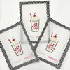 cfa needlepoint canvas, peppermint milkshake needlepoint, handpainted holiday canvas, 18 mesh needlepoint, christmas needlepoint design, foodie needlepoint canvas, chiki fil a inspired needlepoint, diy holiday stitch