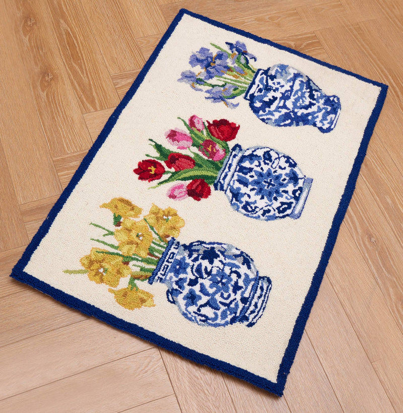 Chinoiserie Flowers Hook Rug