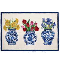 Chinoiserie Flowers Hook Rug