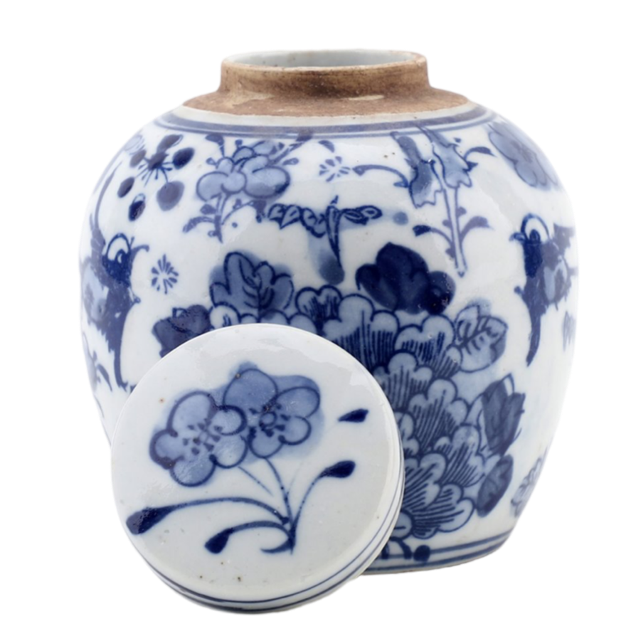 chinoiserie blue and white porcelain lidded jar dannys chinese home decor decorative