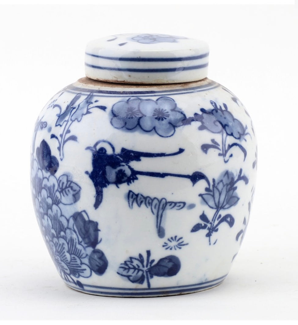 chinoiserie blue and white porcelain lidded jar dannys chinese home decor decorative
