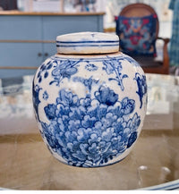 chinoiserie blue and white porcelain lidded jar dannys chinese home decor decorative
