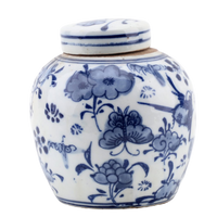chinoiserie blue and white porcelain lidded jar dannys chinese home decor decorative