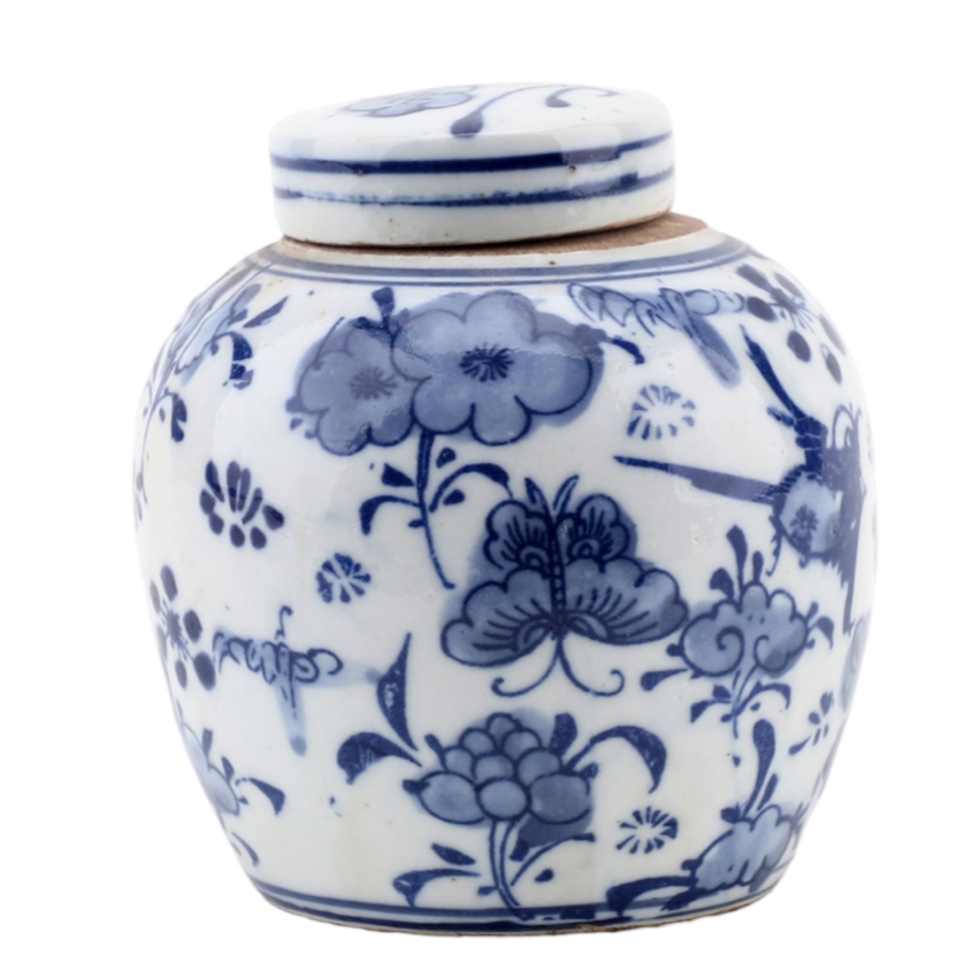 chinoiserie blue and white porcelain lidded jar dannys chinese home decor decorative