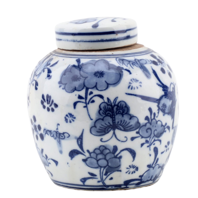 chinoiserie blue and white porcelain lidded jar dannys chinese home decor decorative