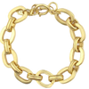 chunky chain bracelet, gold oval link bracelet, La Vie Parisienne jewelry, statement gold bracelet, Paris style chain bracelet, timeless chunky bracelet, smooth gold link jewelry, French inspired bracelet, bold chain link bracelet, classic gold accessory