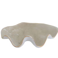 coastal decor, clam shell bowl, decorative bowl, jewelry display, 22K gold accent, handcrafted in Oklahoma, summer decor, artistic home accents, nautical elegance.
