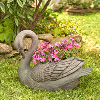 Magnesium Swan Planters "Derek & Odette"- 2 Assorted