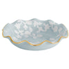 Chinoiserie Dreams Scalloped Bowls with 22K Gold Accent: Hydrangea Light Blue / Large