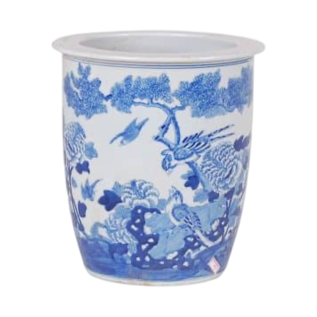 Blue and White Porcelain Decorative Urn