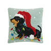 Christmas Dachshund w/Long Hat Hook Pillow