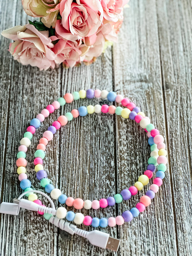 Candy "Colorful Beads" 2 in 1 Phone Charger