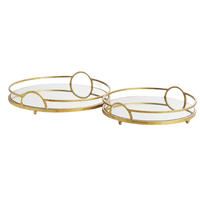 Decorative Gold Mirrored Hudson Tray - Large