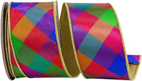Check Metallic Jewel Tone Deluxe, Multi, 2-1/2 In, 5 Yards