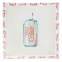 diet coke needlepoint, coca cola licensed needlepoint, soda can needlepoint canvas, pop culture stitch project, handpainted coca cola canvas, diet coke décor gift, licensed needlepoint design, diy coke stitch