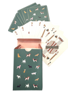 dog themed playing cards, custom dog poker deck, DesignWorks Ink dog cards, gold foil card deck, playing cards for dog lovers, cute dog card game set, unique poker cards, giftable playing card set, fun dog lover gift, stylish 52 card deck