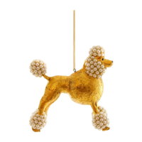 Gold Poodle Ornament