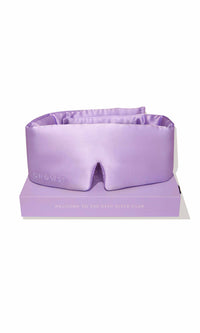 Purple sleep mask on a white background
