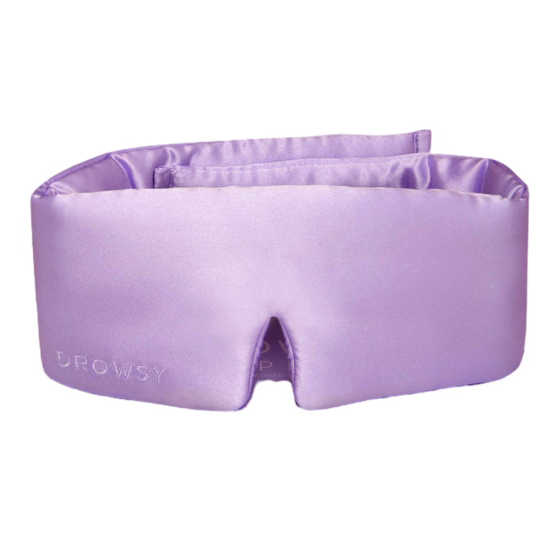 drowsy sleep mask, silk sleep mask, lavender haze sleep mask, mulberry silk mask, beauty sleep essentials, silk eye mask, blackout sleep mask, padded sleep mask, luxury sleep accessories, nighttime skincare tools, travel sleep mask, wellness essentials