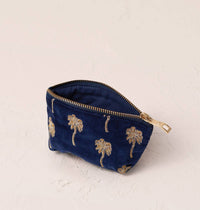 Elizabeth Scarlett London - Gold Palm Coin Purse: Navy