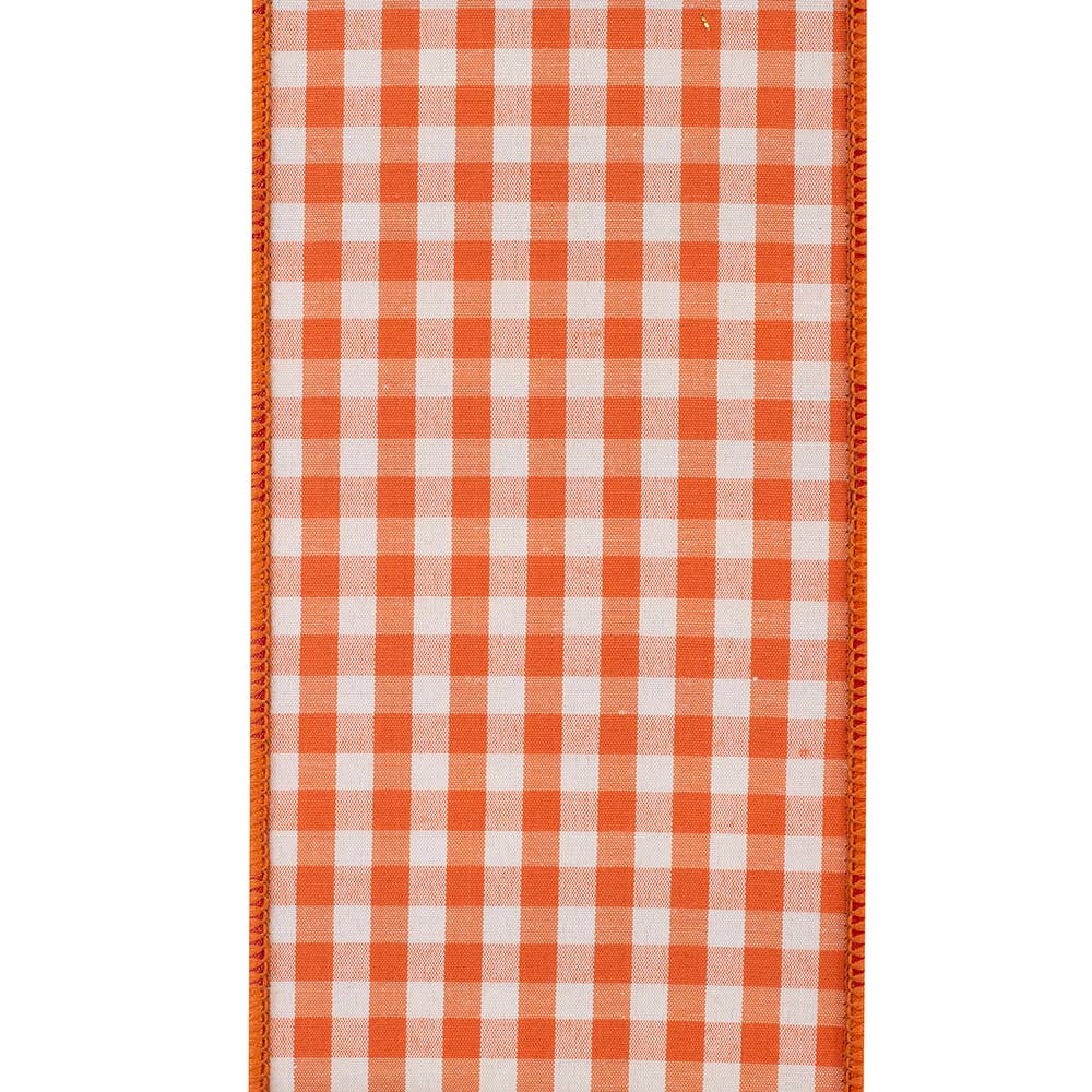 Dupioni Tierra Check, Orange/fuchsia, 4 In, 5 Yards