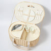 eco-friendly picnic basket, sustainable picnic set, reusable picnic set with plates and cups, basket with insulated compartment, vegetable-based plastic picnicware, stylish picnic basket, 37L picnic hamper, portable picnic set, dishwasher safe picnic basket, outdoor entertaining essentials