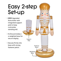 FUNBOY Gold Inflatable Nutcracker — 5 Ft