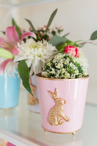 Regency Rabbit Round Cachepot Planter 6: Light Pink