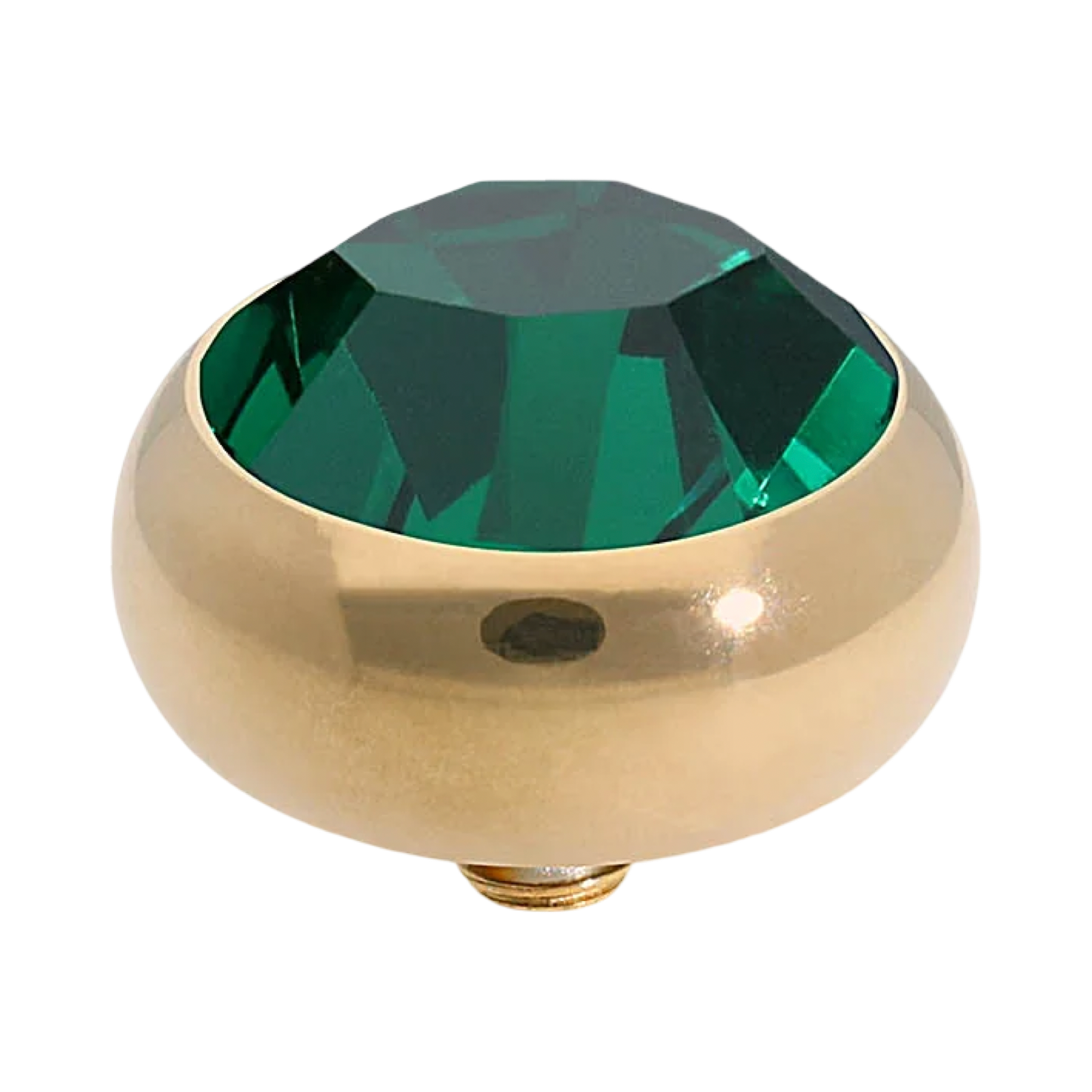 QUDO Sesto Gold, QUDO Green and Golden Collection, interchangeable jewelry, gold crystal topper, green crystal jewelry, golden crystal jewelry, QUDO topper, interchangeable ring topper, stackable jewelry, Swarovski crystal jewelry, luxury fashion jewelry, collectible jewelry, boutique jewelry, interchangeable bracelet topper, colorful crystal jewelry, statement jewelry, QUDO jewelry collection