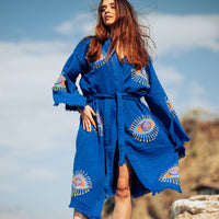 Blue Evil Eye Robe : Blue