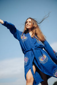 Blue Evil Eye Robe : Blue