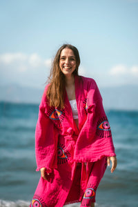 Tukish Evil Eye Robe : Pink