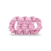 Set of 3 Pink Satin/Silk Scrunchies Largr