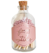 fancy matches, dusty rose match jar, custom colored matches, corked glass jar, match-striker, decorative match jar, home decor, luxury matches, elegant match jar, gift idea, match jar with striker, unique match jar, 