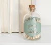 fancy matches, sage green match jar, custom colored matches, corked glass jar, match-striker, decorative match jar, home decor, luxury matches, elegant match jar, gift idea, match jar with striker, unique match jar, hand-filled matches, gold foil label