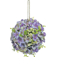 faux purple lavender hydrangea ball real touch flower