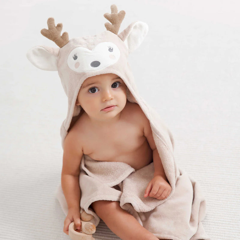 fawn elegant baby hooded bath towel
