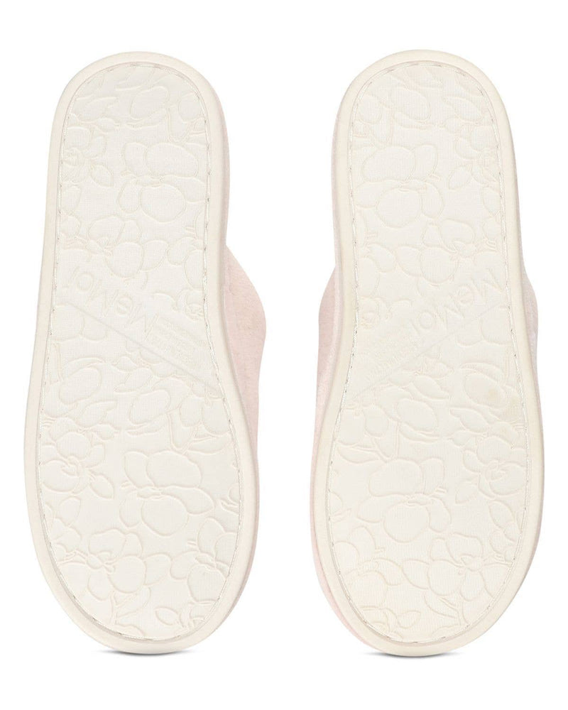 Women's I Love Paris Plush Slippers Pale Blush