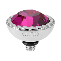 fuchsia silver qudo swarovski crystal jewelry topper top interchangeable