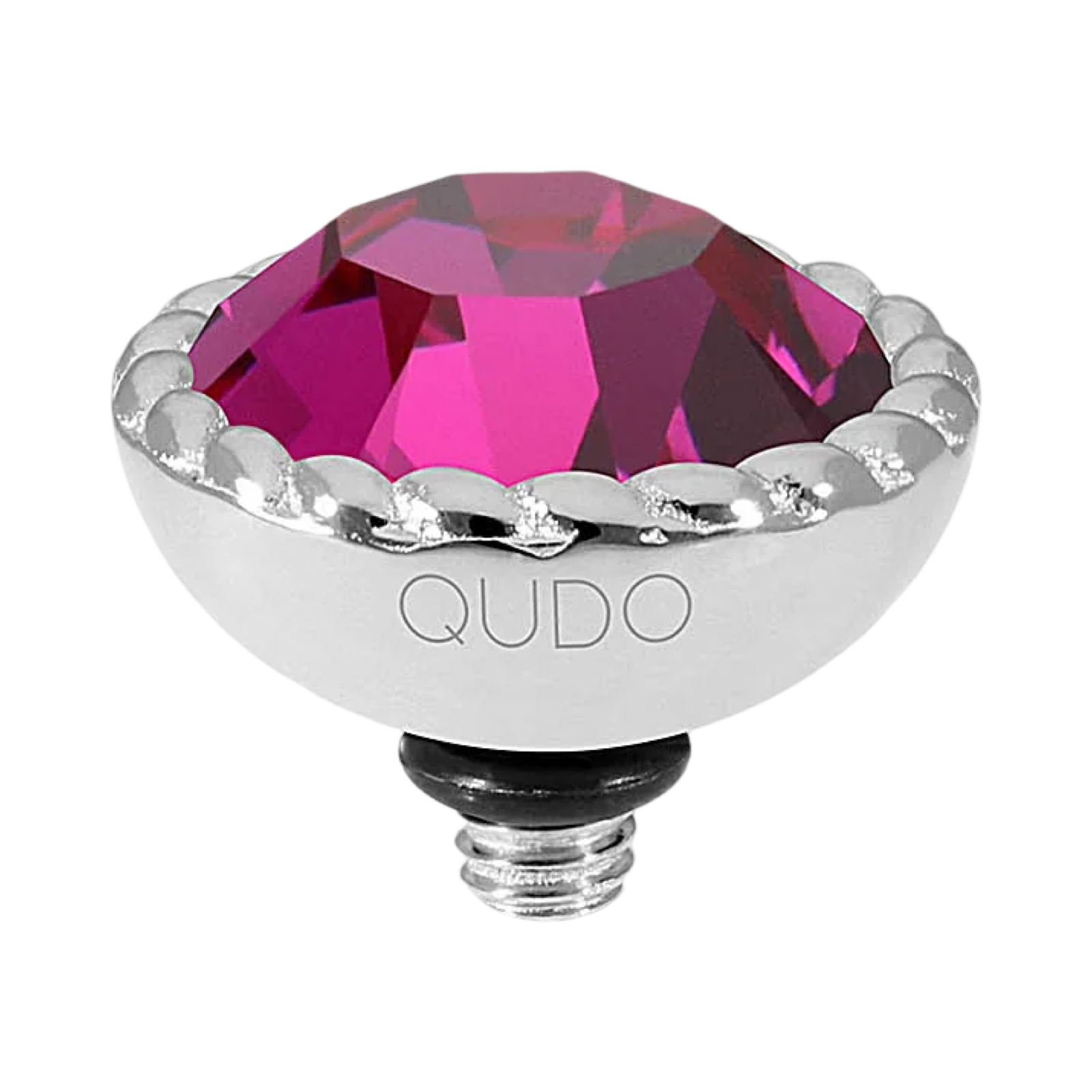 fuchsia silver qudo swarovski crystal jewelry topper top interchangeable