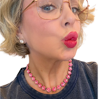 fucshia swarovski pink sofia ultra tova swarovski choker necklace