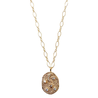 galaxy necklace, celestial jewelry, pearl and cz necklace, gold filled pendant necklace, night sky jewelry, star necklace, long short chain necklace, artisan celestial pendant