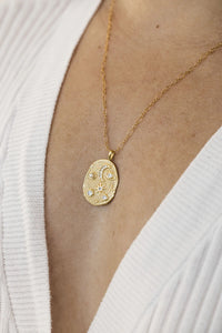 galaxy necklace, celestial jewelry, pearl and cz necklace, gold filled pendant necklace, night sky jewelry, star necklace, long short chain necklace, artisan celestial pendant