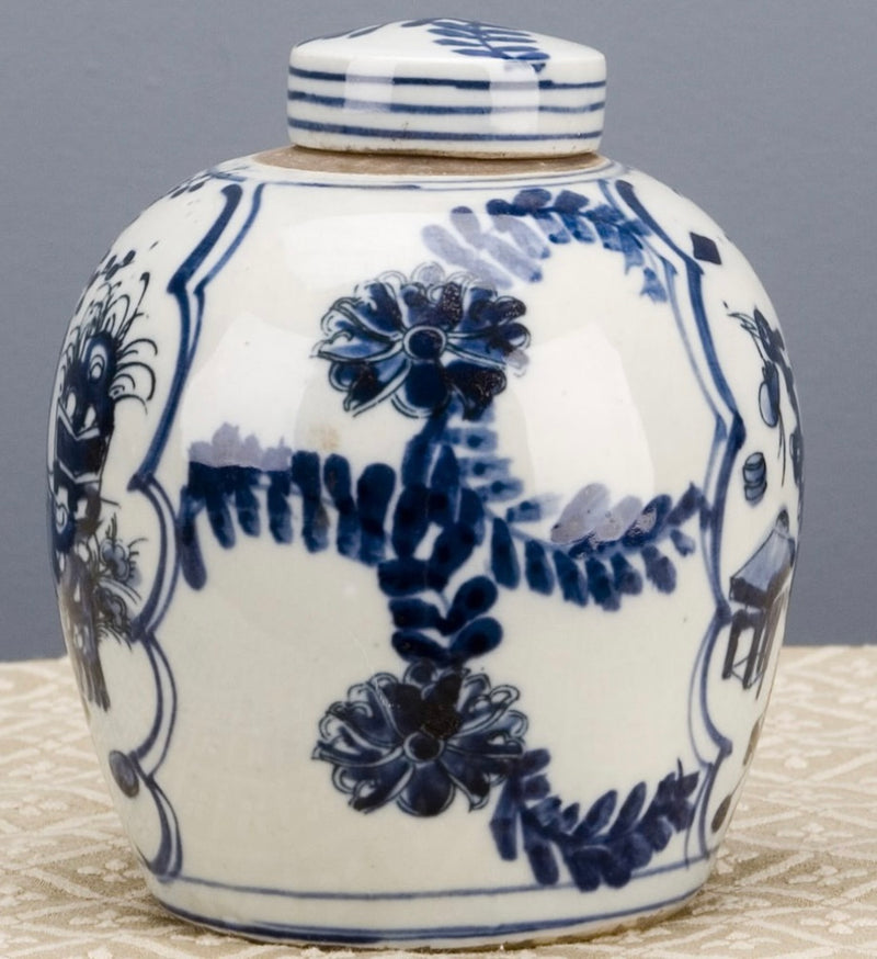 Blue and White Porcelain Ginger Jar