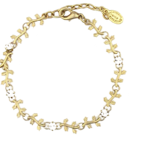 gold vine bracelet, Parisienne style bracelet, crystal embellished bracelet, La Vie jewelry, elegant gold bracelet, feminine dainty bracelet, floral inspired gold jewelry, French garden jewelry, delicate vine accessory, romantic gold crystal bracelet
