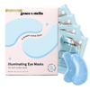 blue illuminating single packaged eye mask for dull eyes