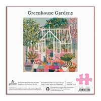greenhouse puzzle, garden puzzle, Galison puzzle, 500 piece jigsaw, plant lover gift, colorful garden puzzle, USA made puzzle, recycled paper puzzle, puzzle for adults, floral puzzle